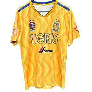 Tigres UANL Cemex Monterrey Extra yellow soccer jersey Size large